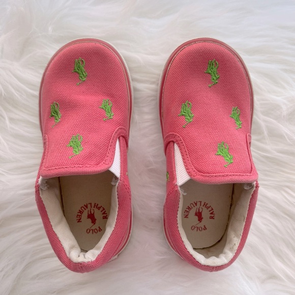 Polo Ralph Lauren toddlers fuchsia slip on size 8 - Picture 12 of 14